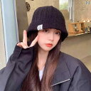 バケットハット ニット帽 レディース カジュアル 帽子 秋冬 ウール 防寒 暖かい 耳あて グレー カーキ ピンク
