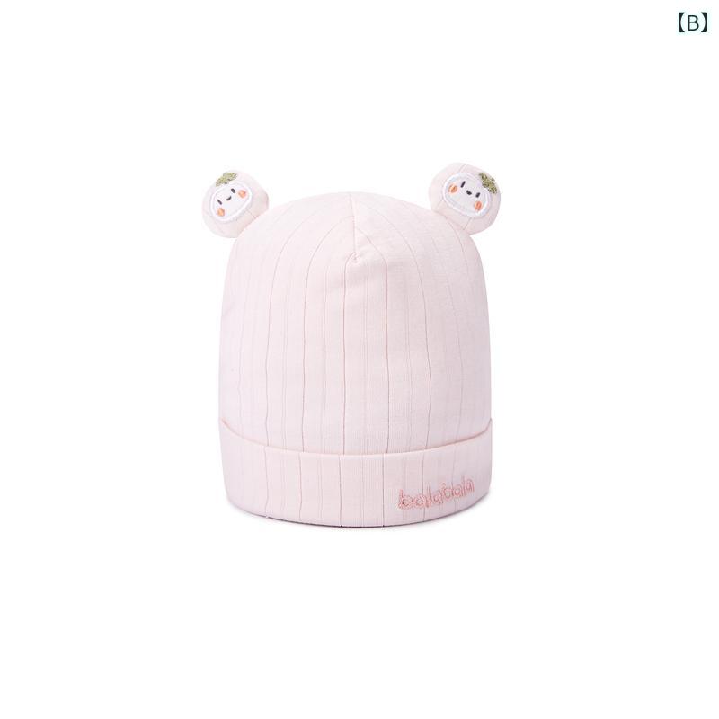 帽子 ベビー 赤ちゃん かわいい シンプル ニット帽 ロゴ ファッション 春秋 リブ ...