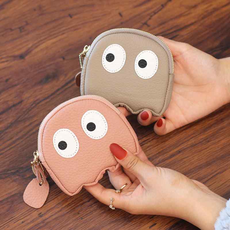 ポーチ 小銭入れ レディース ミニ 財布 コインケース コンパクト 革 レザー キー バッグ かわいい 多機能 ピンク レッド グレー