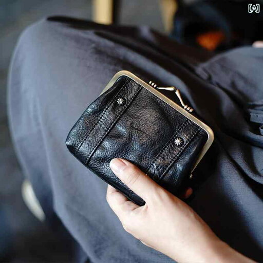 小銭入れ レディース ミニ 財布 コインケース がま口 革 レザー レトロ カード イヤホン 収納 ブラック グリーン オレンジ 小銭入れ レディース ミニ 財布 コインケース がま口 革 レザー レトロ カード イヤホン 収納 ブラック グリーン オレンジ