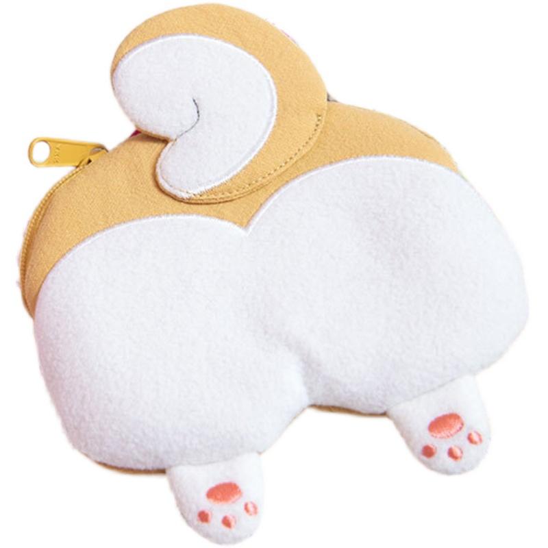 小銭入れ レディース ミニ 財布 コインケース かわいい 綿 キャンバス ジッパー 韓国 イエロー ホワイ..