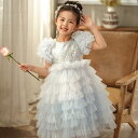 春 キッズ バースデー ドレス プリンセス セレモニー かわいい ドレス 高級感 女の子 お姫様 ドレス スパンコール プリンセスチュチュ ドレス ピアノ コン...