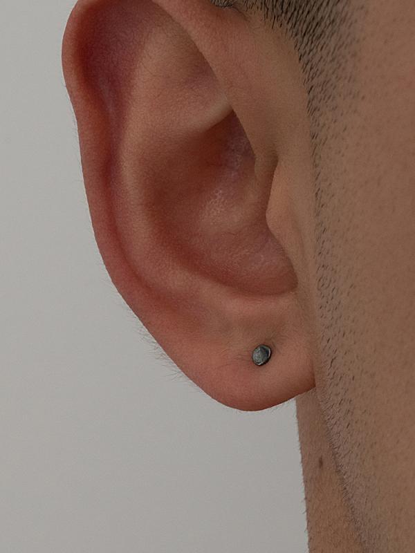 ピアス S925 スターリングシルバー ブラック スタッドピアス 男性 ハイエンド シンプル ブラック シルバー 小さい メンズ レディース ユニセックス ミニ