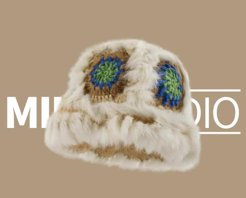 バケット ハット レトロ ラビットファー ぬいぐるみ レディース メンズ 秋冬 防寒 暖かい フィッシャーマン ハット 中華風 手編み トラベル レジャー エスニック ボヘミアン