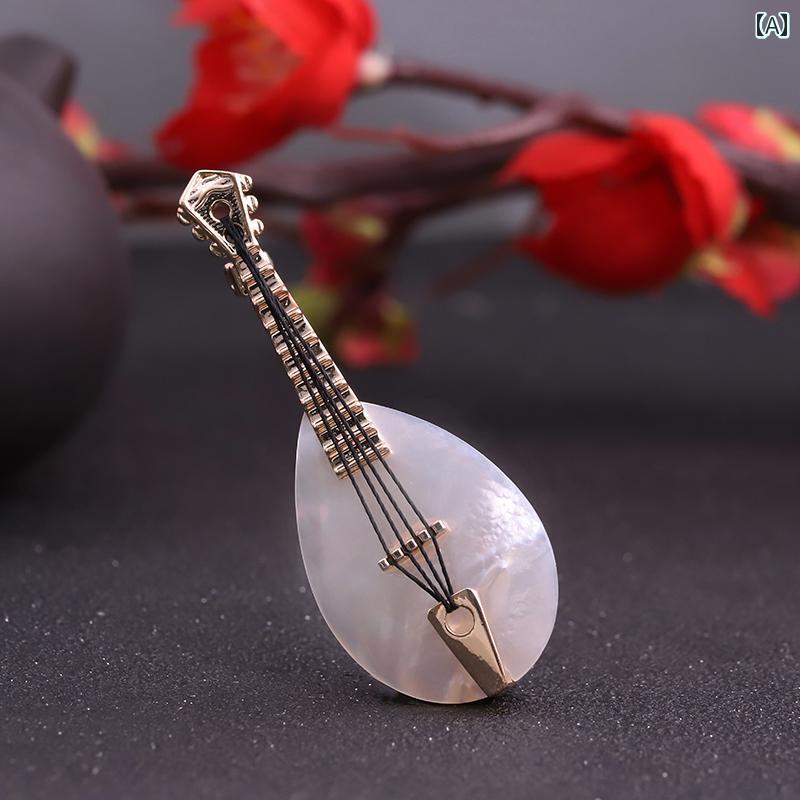 ブローチ レトロ 笛吹き 貝殻 レディース アクセサリー チャイナ ドレス ピン バックル 韓国 ギフト ジュエリー