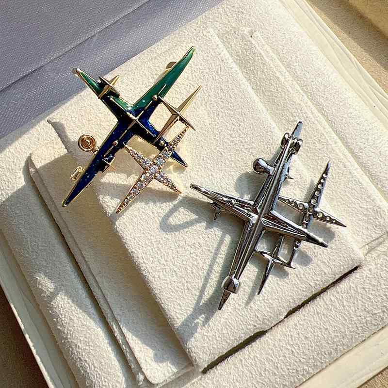 楽天モズラボDIY アクセサリー ブローチ パーツ パール無し 空ホルダー 半完成 厚手 金メッキ エナメル 塗装 宇宙 四芒星 メンズ レディース カップル ギフト ピン パール 翡翠 ホルダー