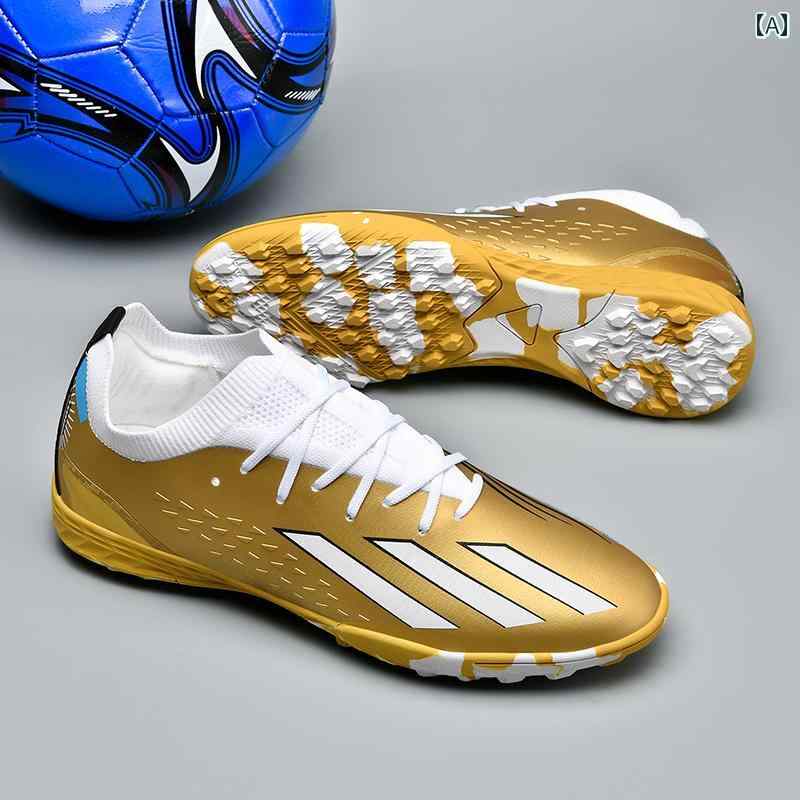 サッカー シューズ チェルシー ゴールド 男の子小 中学生 スパイク 大人用 ゲーム ロング ネイル ゴー..