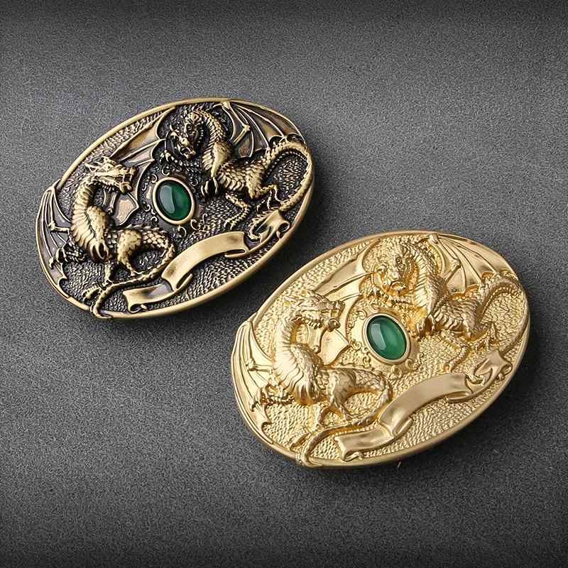 ベルト バックル メンズ ビジネス スーツ 人 おしゃれ 銅 中国風 真鍮 プレート クリップ ベルト 銅 スムース アクセサリー
