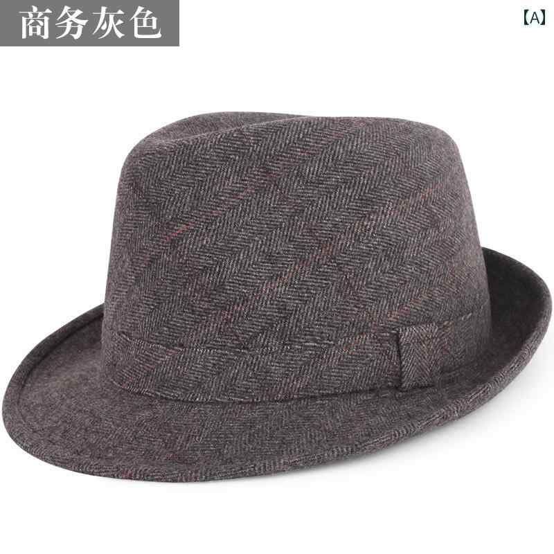 中折れハット メンズ 紳士 帽子 英国 シルクハット 秋冬 ウール シルクハット ジャズハット 冬 グレー 茶 黒