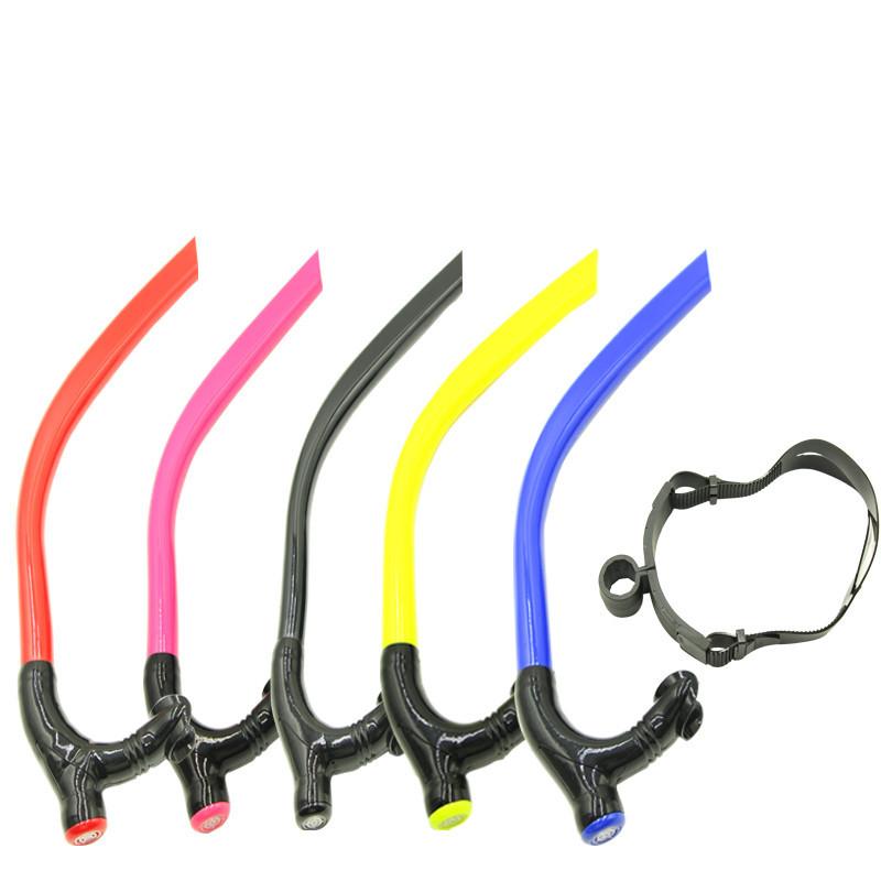 シュノーケリング 競泳 トレーニング 大人 メンズ レディース 水泳 スイミング 練習 用具 プール 水中 呼吸 ドライトップ シリコン マウスピース センターマウント スノーケル 初心者 調節可能 ストラップ 着脱簡単 ブラック ピンク ブルー