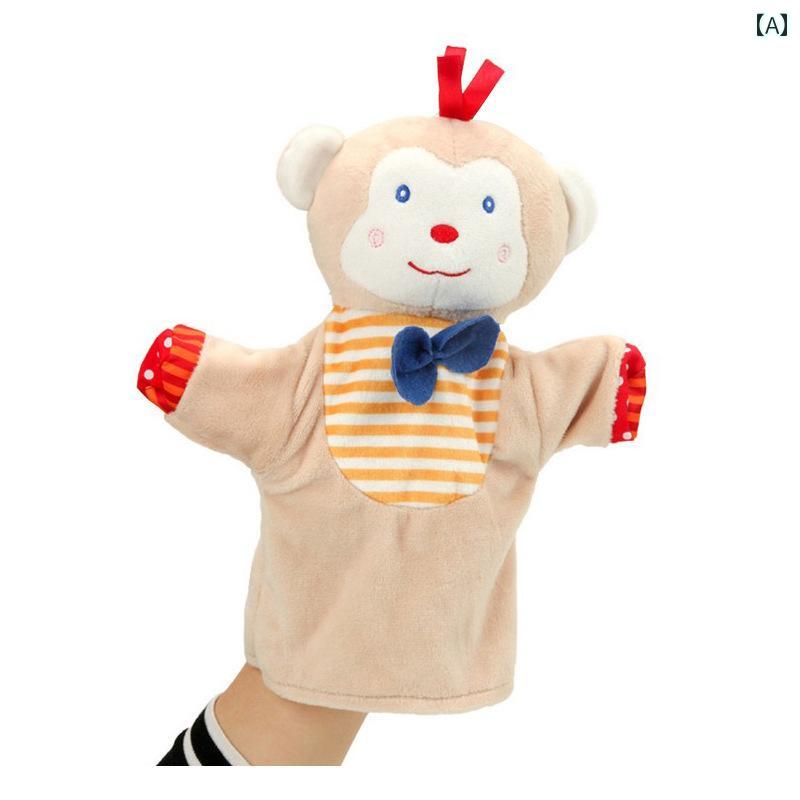 Frog - 動物 パペット ハンド グローブ 幼児 赤ちゃん 指人形 おもちゃ 子供 ぬいぐるみ 知育 玩具 読み聞かせ 想像力 男の子 女の子 早期教育 サル カエル アヒル