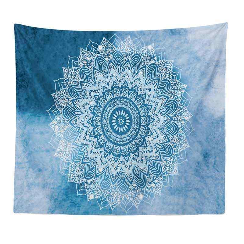 壁掛け インテリア タペストリー 曼荼羅 おしゃれ 布 背景 装飾 テーブルクロス リビング 寝室 瞑想 ヨ..