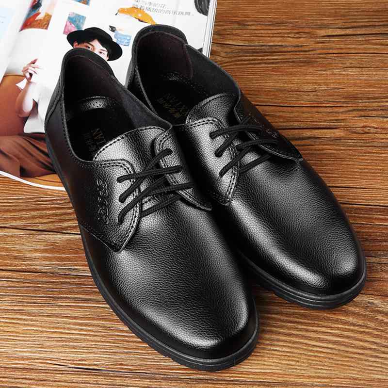 コックシューズ 厨房靴 滑りにくい 作業 キッチン ホール カジュアル レザー 秋 シェフ メンズ 防水 耐油性 ブラック