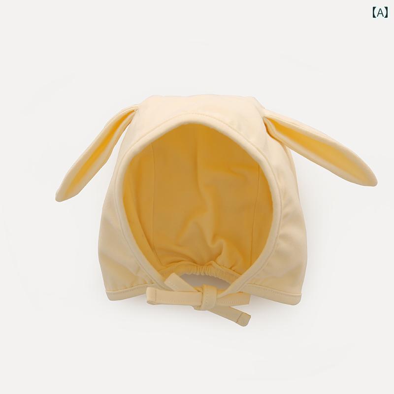 ボンネット帽 ベビー 帽子 かわいい 耳付き 防寒 子供 キッズ 女の子 男の子 ハット 春秋 薄手 耳保護 うさぎさん くまさん