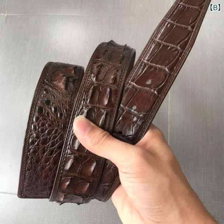 タイ クロコダイル バックボーン ベルト メンズカジュアル リアル クロコダイル バックボーン レザーベルト し スムーズ ビジネス ズボン ベルトストリップ