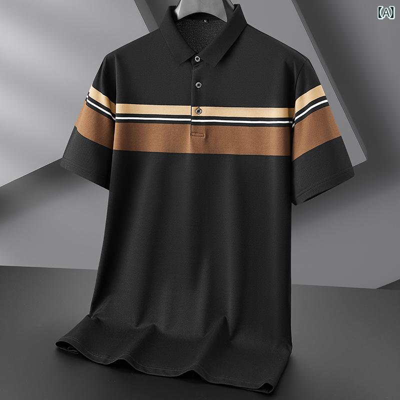 ポロシャツ メンズ トップス 大きいサイズ ハイエンド 半袖 ポロシャツ 夏 綿 薄手 大きめ サイズ 大きめ サイズ T シャツ 半袖 シャツ