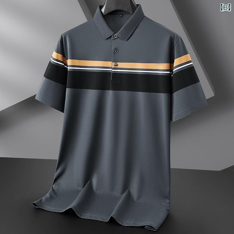 ポロシャツ メンズ トップス 大きいサイズ ハイエンド 半袖 ポロシャツ 夏 綿 薄手 大きめ サイズ 大きめ サイズ T シャツ 半袖 シャツ