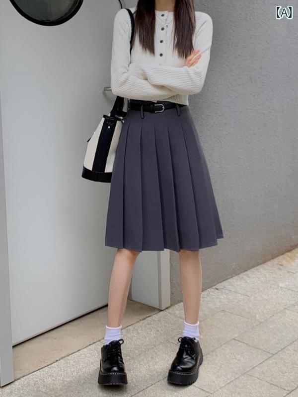 レディース 白 プリーツスカート ミドル丈 スカート 大きいサイズ ハイウエスト aライン ロング スカート 高級 スカート