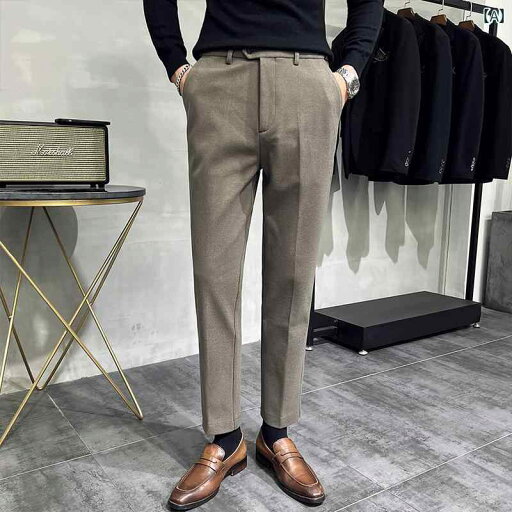 スラックス 秋 ウール パンツ メンズパンツ スリム ストレート レッグ 小さい 足 ハイエンド ビジネス 弾性 スーツ カジュアル パンツ ぶら 下り スラックス 秋 ウール パンツ メンズパンツ スリム ストレート レッグ 小さい 足 ハイエンド ビジネス 弾性 スーツ カジュアル パンツ ぶら 下り