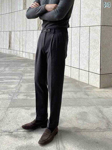 スラックス おしゃれ スーツパンツ メンズ 冬 ドレープ 厚手 ウール パンツ カジュアル ビジネス ストレート 暖かい カーキパンツ 英国 レトロ スラックス おしゃれ スーツパンツ メンズ 冬 ドレープ 厚手 ウール パンツ カジュアル ビジネス ストレート 暖かい カーキパンツ 英国 レトロ
