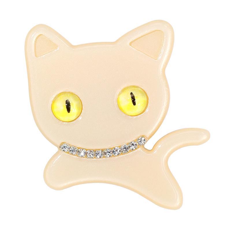 楽天モズラボ猫 ブローチ かわいい スーツ アクセサリー 動物 キャット レディース 胸飾り 装飾品 キュート アセテート 小さい 黒 韓国 コサージュピン 露出 防止 アクセサリー ギフト