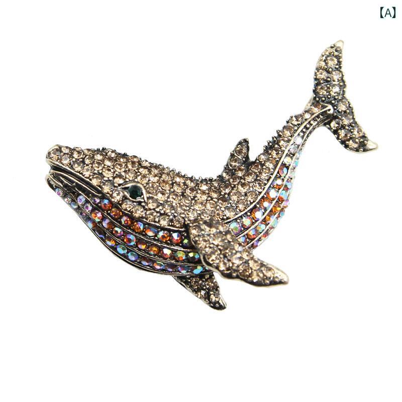 ブローチ 卒業式 入学式 おしゃれ エレガント シロナガスクジラ 男女兼用 快適 動物 イルカ スーツ コート コサージュ