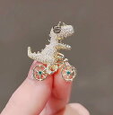 恐竜 ブローチ かわいい レディース メンズ アクセサリー キラキラ 自転車 コートピン セーター スーツ ジャケット レモニー 入園式 お母さん