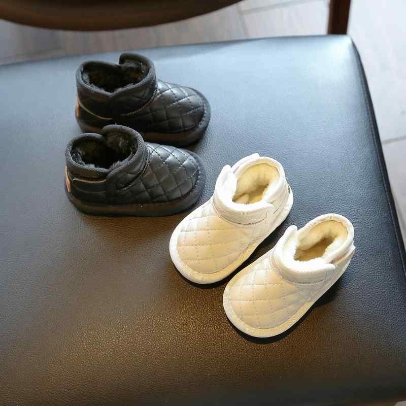 スノーブーツ ベビー 暖かい 男の子 冬用 女の子 滑り止め 子供 ゴム キック防止 面ファスナー 黒 ベー..