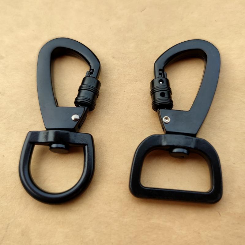カラビナ キーホルダー おしゃれ 黒 亜鉛 合金 犬 チェーン バックル 回転 丸 平底 セット シンプル 多用途 携帯 整理用 アウトドア