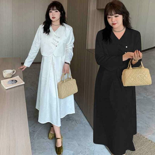 ワンピース きれいめ ぽっちゃり 低身長 レディース 大きいサイズ 上下セット 体型カバー ゆったり フォーマル ロング Aライン春秋 無地 シンプル アプリコット 黒 Vネック フレアスカート スリーブ キャミ ジャケット ワンピース きれいめ ぽっちゃり 低身長 レディース 大きいサイズ 上下セット 体型カバー ゆったり フォーマル ロング Aライン春秋 無地 シンプル アプリコット 黒 Vネック フレアスカート スリーブ キャミ ジャケット