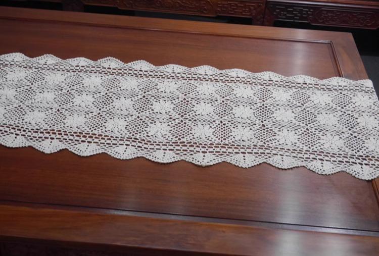 テーブルランナー オシャレ かぎ 針 レース クロス カバー ダイニング 棚 花柄 シンプル 無地 エレガン..