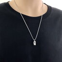 ネックレス メンズ アクセサリー 首飾り 小物 鎖骨 チェーン ロング プレゼント 普段使い 旅行 個性的 シンプル おしゃれ 缶 シルバー