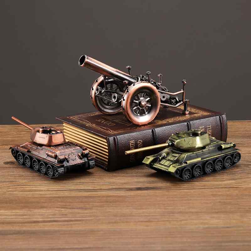置物 オーナメント 小物 おしゃれ クラシックカー 大砲 戦車 鉄 ミニチュア 卓上 インテリア コレクシ..