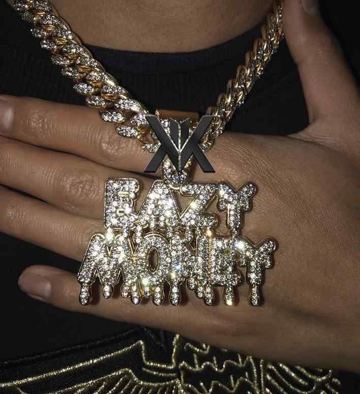 太い チェーン ネックレス 極太 マイアミ キューバン ヒップホップ ごつい ラップ アメリカン ストリート ICED OUT アイスアウト EAZY MONE...