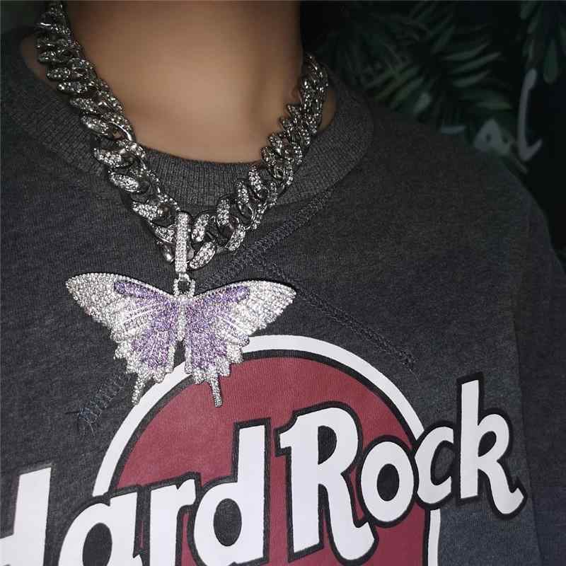 太い チェーン ネックレス 極太 マイアミ キューバン ヒップホップ ごつい ラップ アメリカン ストリート ICED OUT アイスアウト フル ストーン バ...