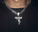 太い チェーン ネックレス 極太 マイアミ キューバン ヒップホップ ごつい ラップ アメリカン ストリート ICED OUT アイスアウト クール スタッズ ...