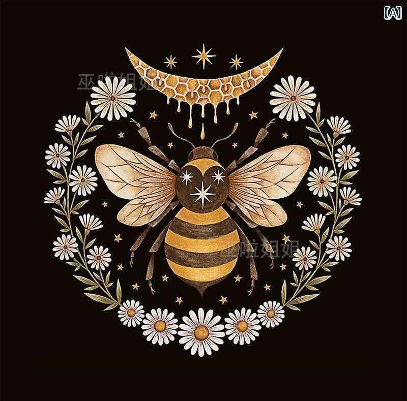 タロット クロス 布 美しい ルノルマン おしゃれ グッズ 厚手 柔らかい 手触りが良い ベルベット 正方形 マット 占い 鑑定 オラクルカード 占星術 ホロスコープ 祭壇 ホビー 装飾品 神秘的 スピリチュアル 蜂 花