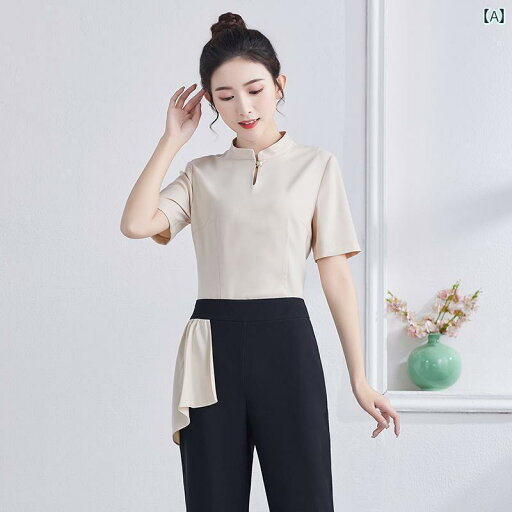 エステ ユニフォーム パンツ スタンドカラ― 美容師 作業服 女性 夏 セットアップ ヘルスクラブ サロン クリニック スパ 半袖 長袖 技術者 大きいサイズ アプリコット ピンク 緑 エステ ユニフォーム パンツ スタンドカラ― 美容師 作業服 女性 夏 セットアップ ヘルスクラブ サロン クリニック スパ 半袖 長袖 技術者 大きいサイズ アプリコット ピンク 緑