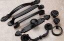 引手 取っ手 風 黒 亜鉛合金 ドアハンドル 引き戸 交換 インテリア DIY 建材 家具 おしゃれ レトロ ワードローブ キャビネット クローゼット