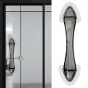 取手 ドア ハンドル ドアノブ DIY 取り換え 雑貨 引き戸 開き戸 冷蔵庫 バルコニー窓 ガラス扉 インテリア ノンパンチ 吸盤付き シンプル モダン 黒 ...
