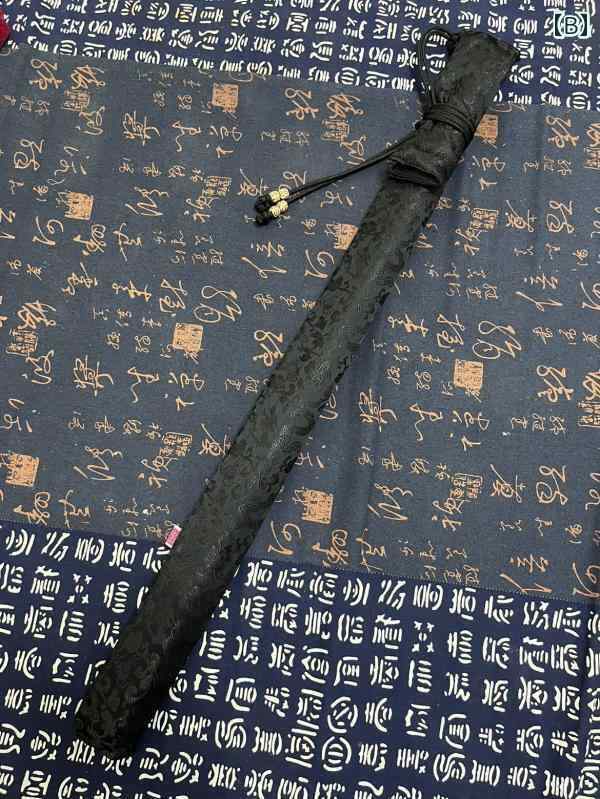 横笛 袋 ケース 釣り竿 刀 剣 尺八 古風 南箏 黒 花柄 楽器 竹笛 保護 カバー 持ち...
