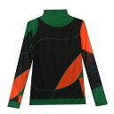 トップス 長袖 レディース Tシャツ ハイネック スリムフィット 快適 通気性 耐摩耗 洗濯可能 おしゃれ エレガント プリント柄 大きいサイズ 秋 お出かけ 普段使い(4)