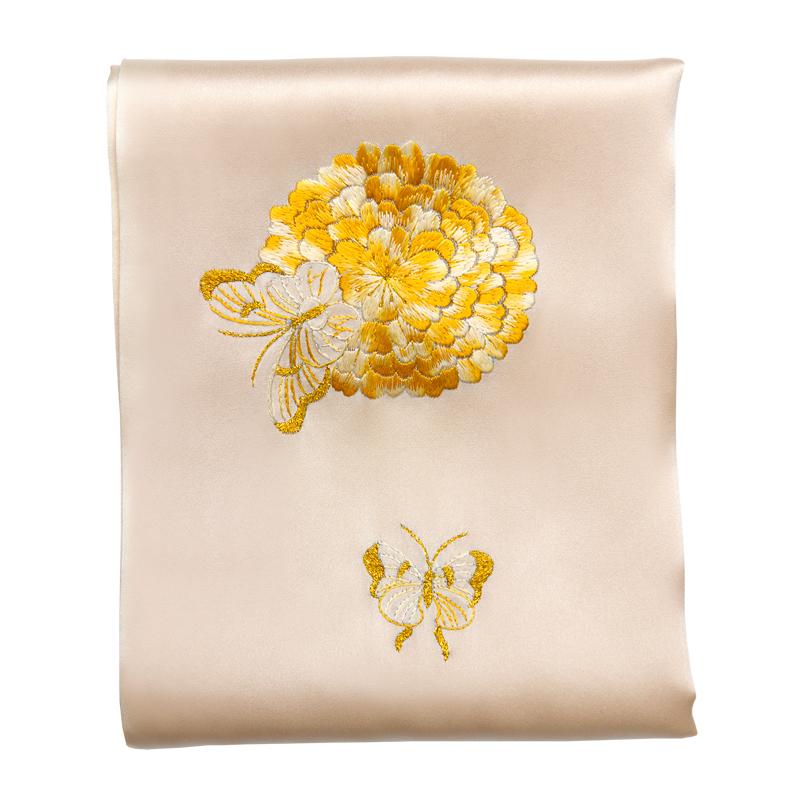 スカーフ レディース ショール 60代 ギフト シニアファッション おばあちゃん 春秋 紫 ピンク ベージュ 花 蝶 刺繍 敬老 母の日 誕生日 クリスマス おしゃれ