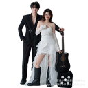 写真撮影 衣装 ウェディングフォト レディース メンズ カップル ドレス ジャケット パンツ 袖付き スタジオ 結婚式 旅行 シンプル(4)