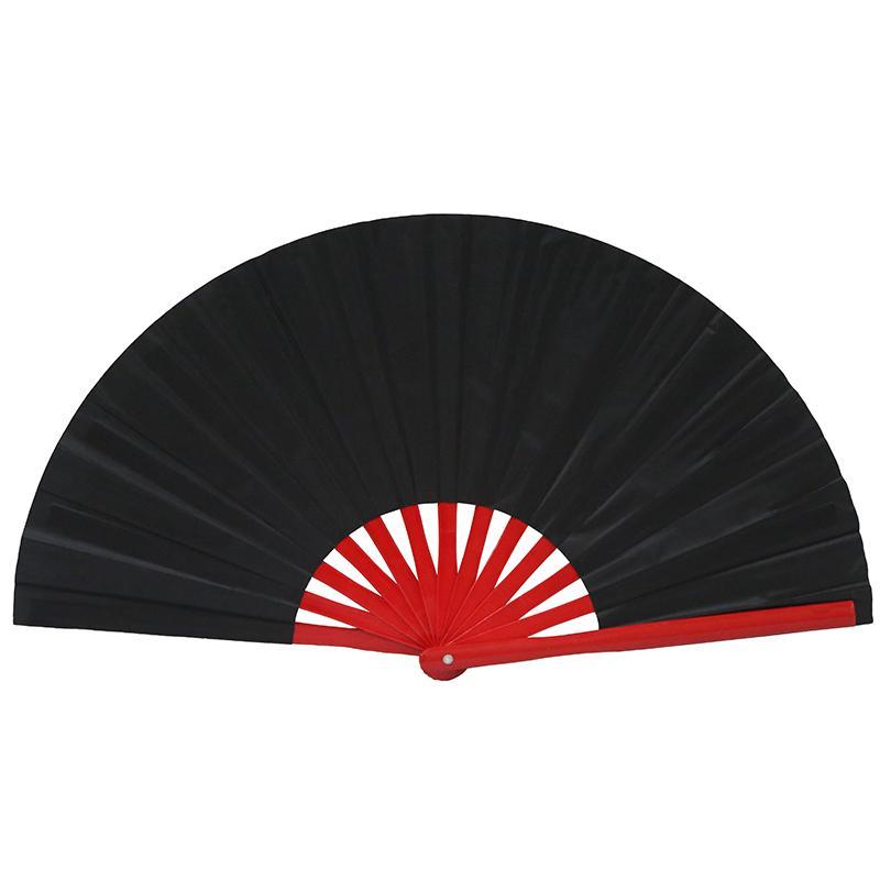 扇子 踊り用 ダンス カンフー 舞踊 太極拳 竹 スプレー塗装 開閉 スムーズ レトロ 345 38cm 片面 黒 ゴ..