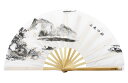 扇子 メンズ レディース 踊り 太極拳 カンフー フィットネス 武道 チャイナ風 竹 骨 山水 水墨 風景 開閉簡単 折りたたみ 漢服 和装 小物 ギフト 白 ...