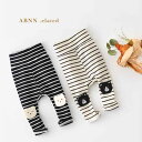 パンツ レギンス 赤ちゃん用品 キッズ 子供用 おしゃれ ファッション 春 メンズ レディース 刺繍 クマ ハイウエスト かわいい ストライプ カジュアル