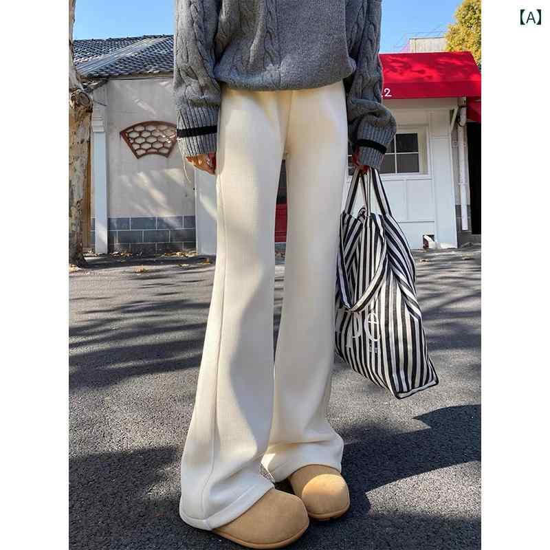 マタニティパンツ ボトム フレアパンツ ベルベット 厚手 春秋冬 あったか コットンパンツ 腹部サポート ベルベット ロング