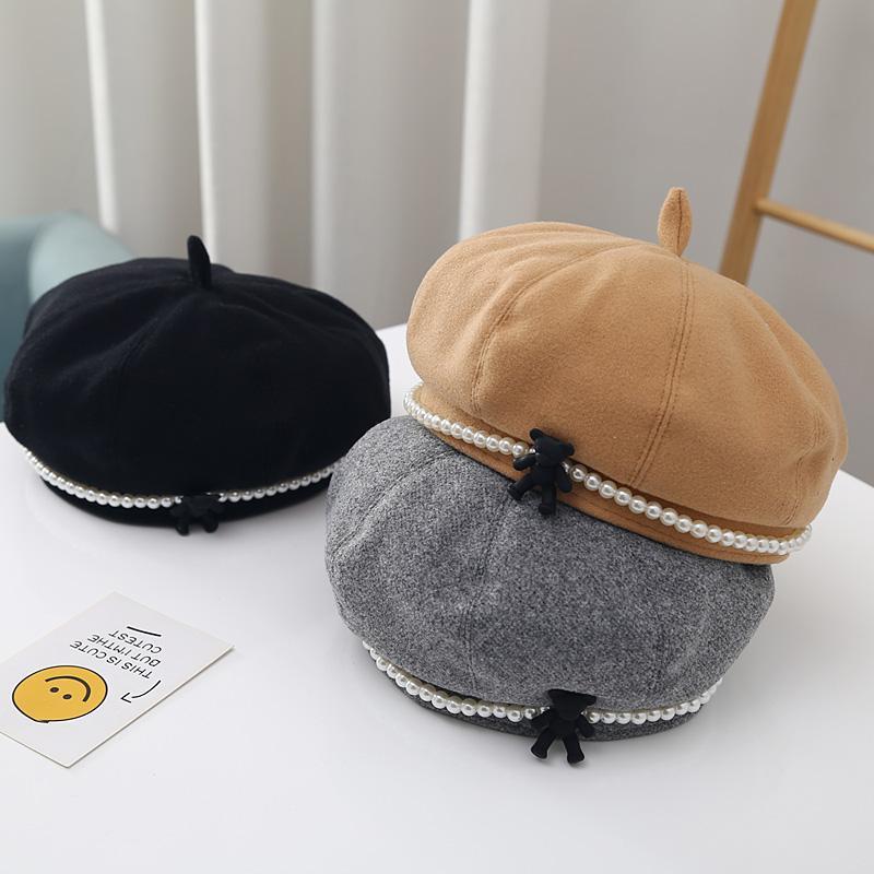 ベレー帽 キッズ ベビー 女の子 秋冬 子供用品 八角帽子 保育園 発表会 お呼ばれ 3歳～8歳 かわいい レ..