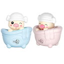 おもちゃ 水遊び プール お風呂 キッズ 赤ちゃん バス グッズ 楽しい 玩具 じょうろ 水鉄砲 ブタ カメ ゼンマイ 式 手動 巻き プラスチック ブルー レッド グリーン